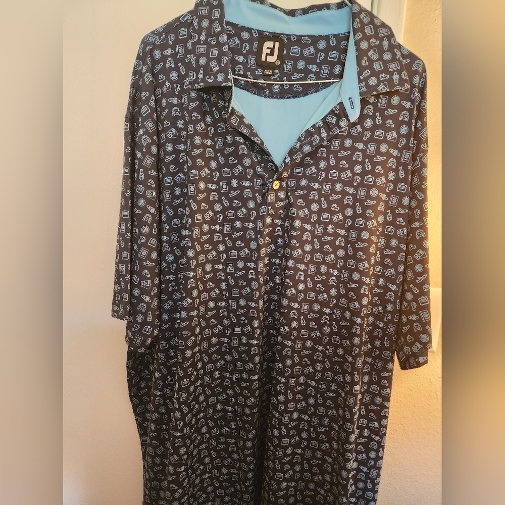 FJ Travel Patterned Button-Up Shirt